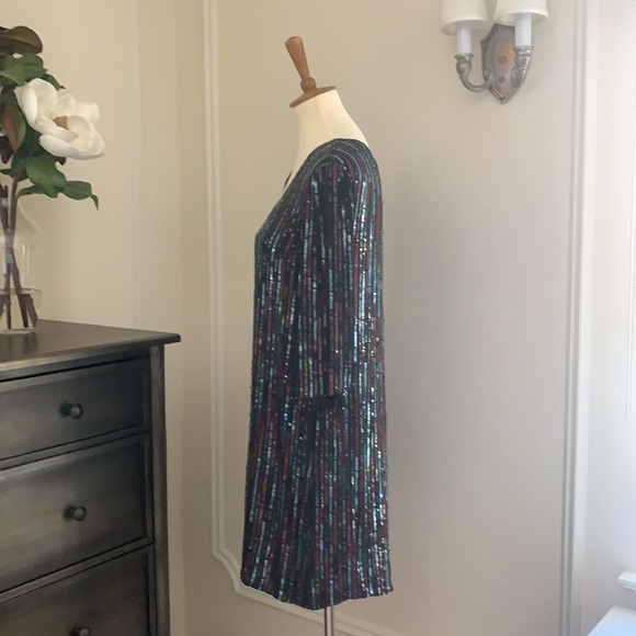 Velvet by Graham & Spencer Sequined Shift Dress - Picture 3 of 11